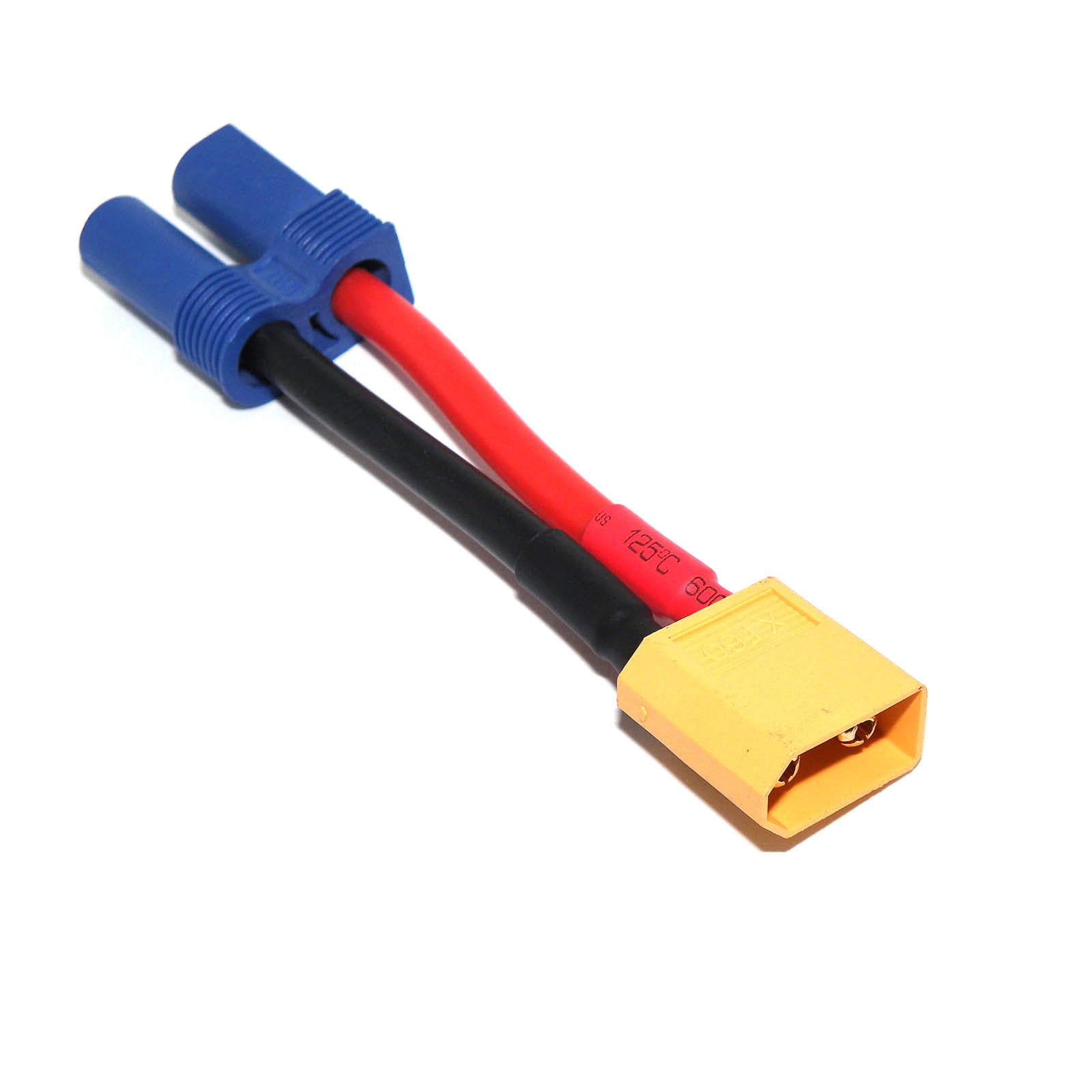 Wobeater Replacement for Lipo Battery Adapter EC5 Male to XT60 Female 12AWG High Temperature Wire Cable