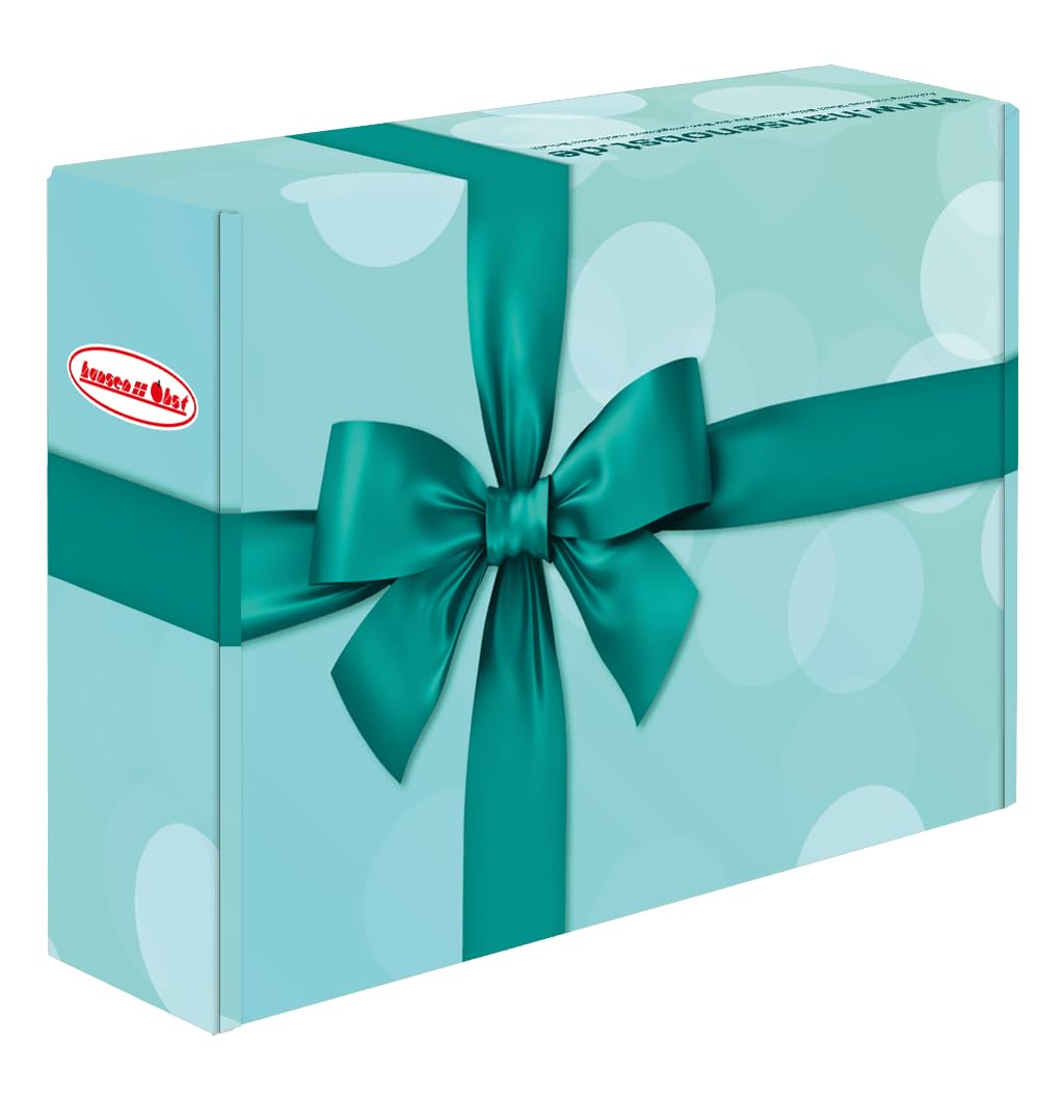 Hansen Obst Geschenkbox "Exotisches Paradies" mit Geschenkverpackung "Die Aquamarine" - Geschenk mit frischem Obst - Obstbox - exotische Früchte