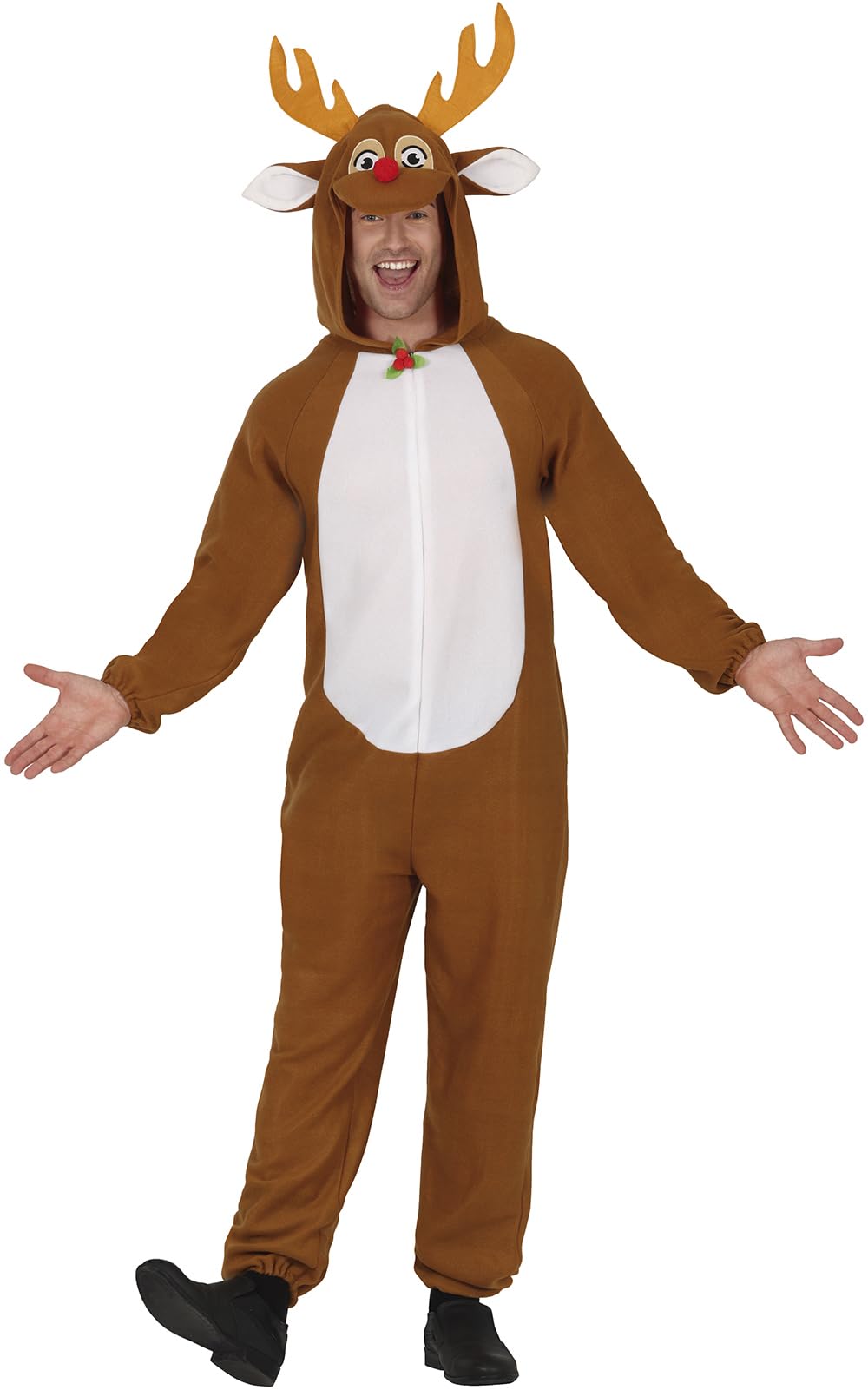 Disfraz de Reno para Hombre - Mono de Dormir con Capucha - Disfraces Navideños, Carnaval, Fiestas de Animales, Mascaradas, Celebraciones