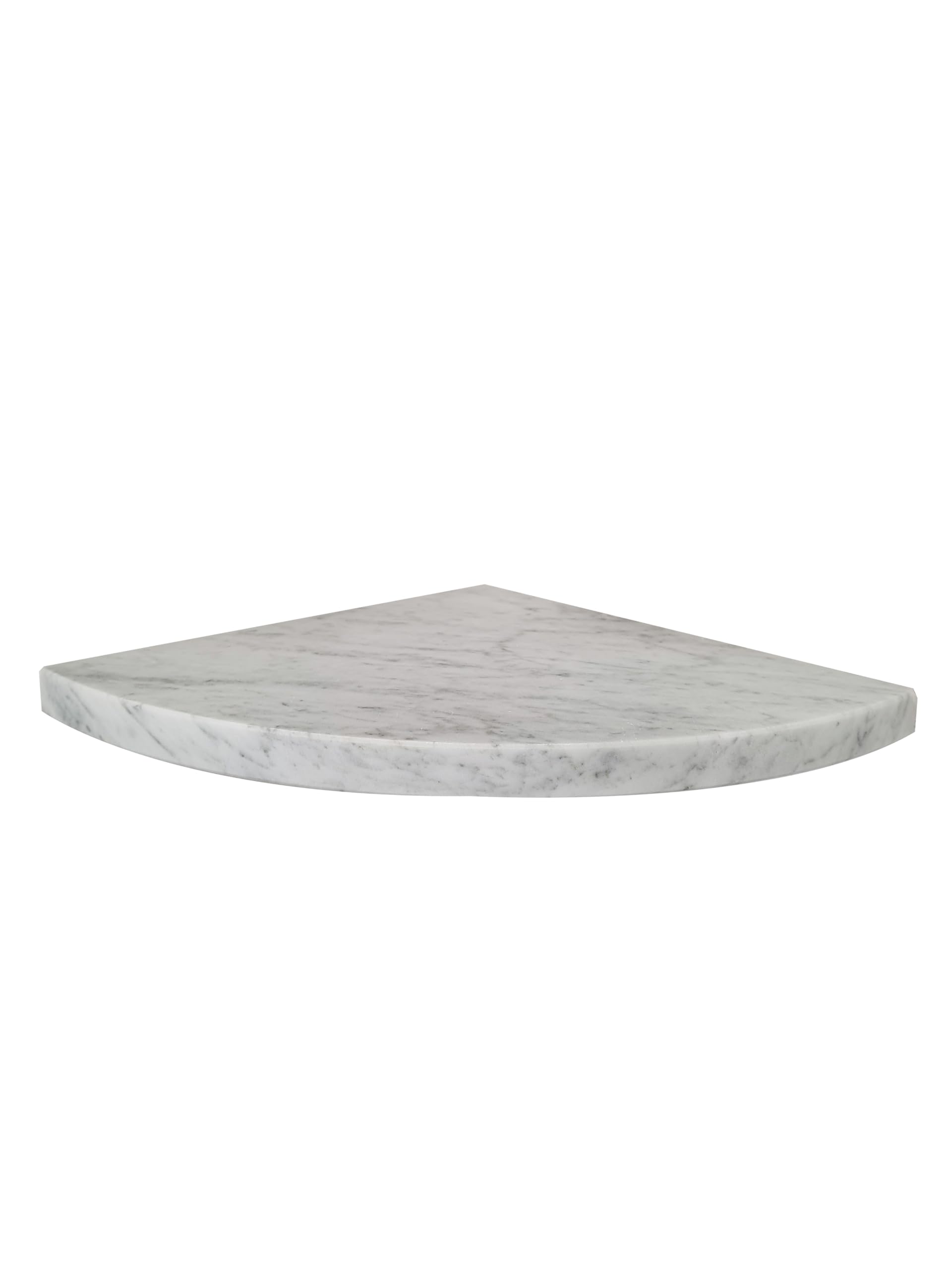 ALEDA STONE Mensola Angolare da Muro in Marmo, Mensole da Muro Design, Mensole Bagno, 2 Mensole Quick con Kit di Montaggio, Reggimensole a vista, Sabbia Chiara, 22.9x22.9x1.5 cm, Made in Italy, Lucida