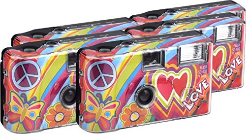 TopShot Love Cult - Cámara analógica desechable, Multicolor [Importado]