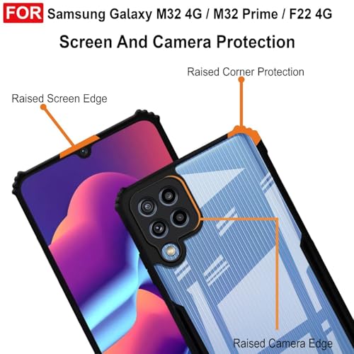 Image of Zapcase Back Case Cover for Samsung M32 4G / Samsung F22 4G / Samsung M32 Prime | Compatible for Samsung M32 4G / Samsung F22 4G / Samsung M32 Prime Back Case Cover | (TPU + PC | Matte Black)