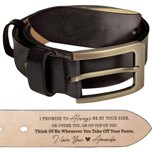 Personalized Congrats On Being My Husband Belt - Custom Engraved Leather Belts Gift For Husband on Father's Day