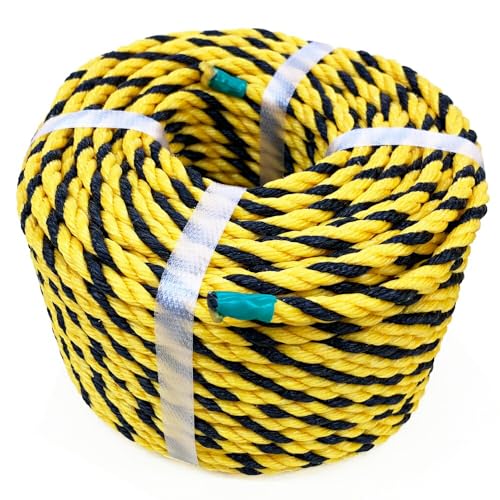 コーナン オリジナル 標識ロープ#9 約7mm×50M イエロー/ブラック