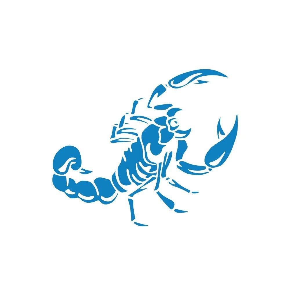Dabhuoc Glossy Blue Scorpion Car Stickers Vinyl Film Decor Decal Acessories Graphics Decoration(,50X30cm)