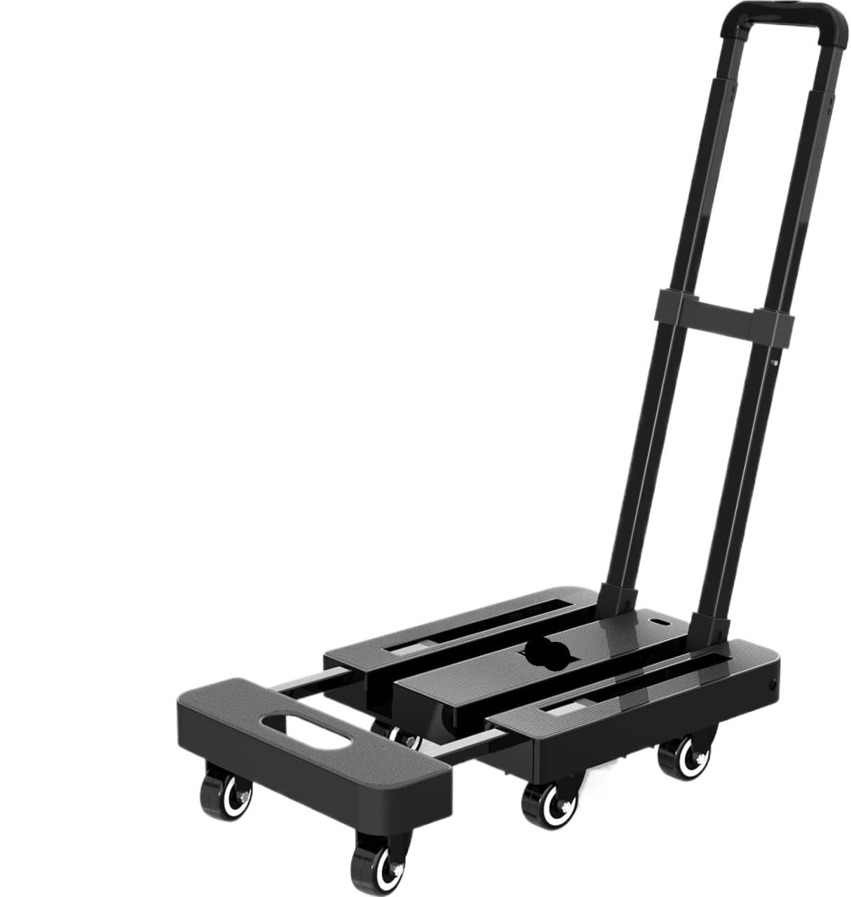 Carrello a mano pieghevole, carrello for bagagli pesanti da 500 libbre, con piattaforma for carrelli di utilità 6 ruote 2 corde elastiche for Per Il Trasporto