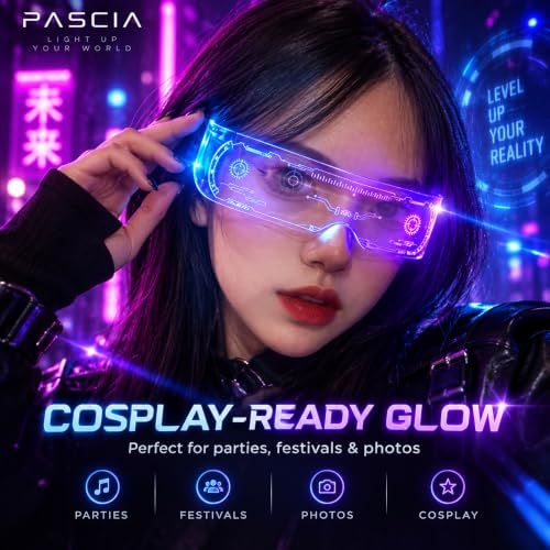 Image of HIFEER Visor Glasses with 7 Colors & 5 Lighting Modes