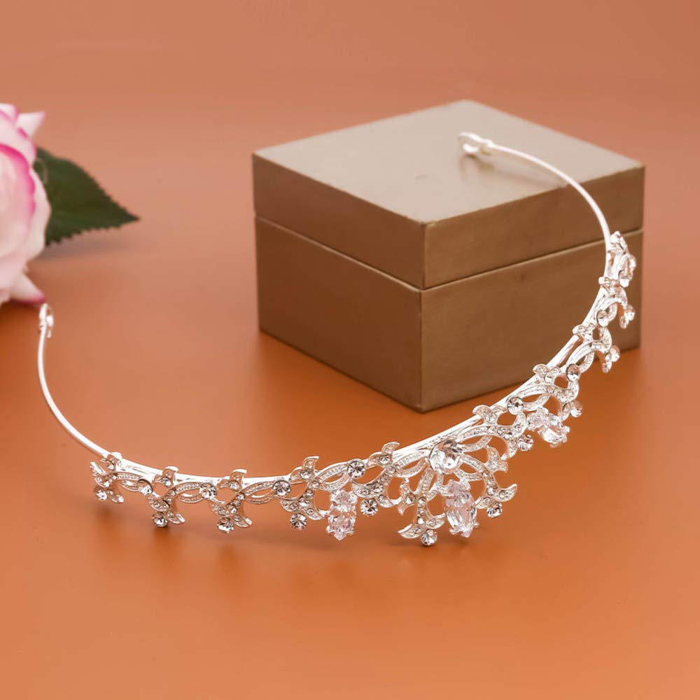 Minmin Rhinestone Women Bridal Tiaras Wedding Crowns Princess Headbands for Girl Hair Accessories …