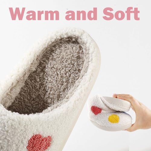 Image of Comfy House Slippers For Women Men, Ladies Fuzzy Bedroom Slippers,indoor Outdoor Memory Foam Shoes