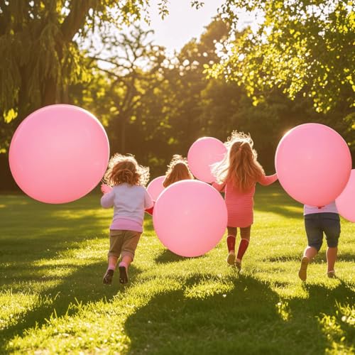 Image of 30 Pack Pink Balloons 36 Inch Pink Latex Party Large Balloon Bulk for Various Party Events Decorations