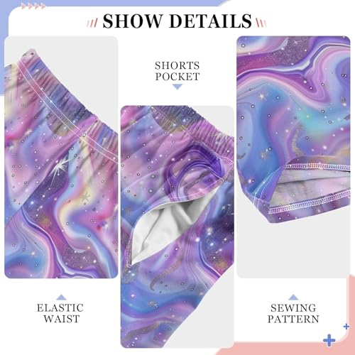 Pajama Bottoms, Glitter Gradient Purple Pajamas Pant Sleep Long Pants Lounge Wear Sleepwear Soft Pjs4