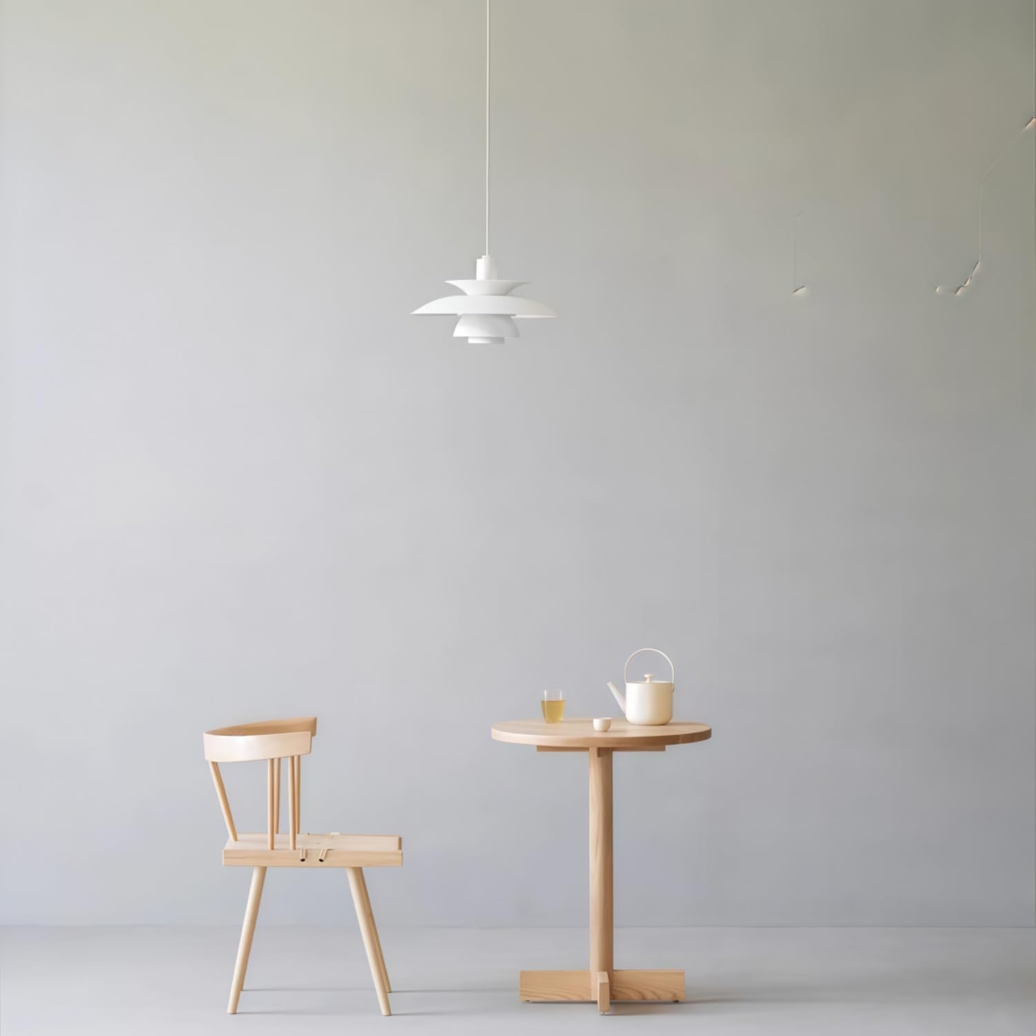 Pendelleuchte Esstischlampe Kronleuchter Moderne Hängelampe 40CM Weiß | Verstellbarer Schnur,Blendschutz mit E27 Sockel,Ideal für Kücheninsel,Esszimmer, Wohnzimmer und Schlafzimmer