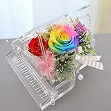 プリザーブドフラワー ギフト アレンジ　[レインボー＊ピアノ]　クリアケース入り