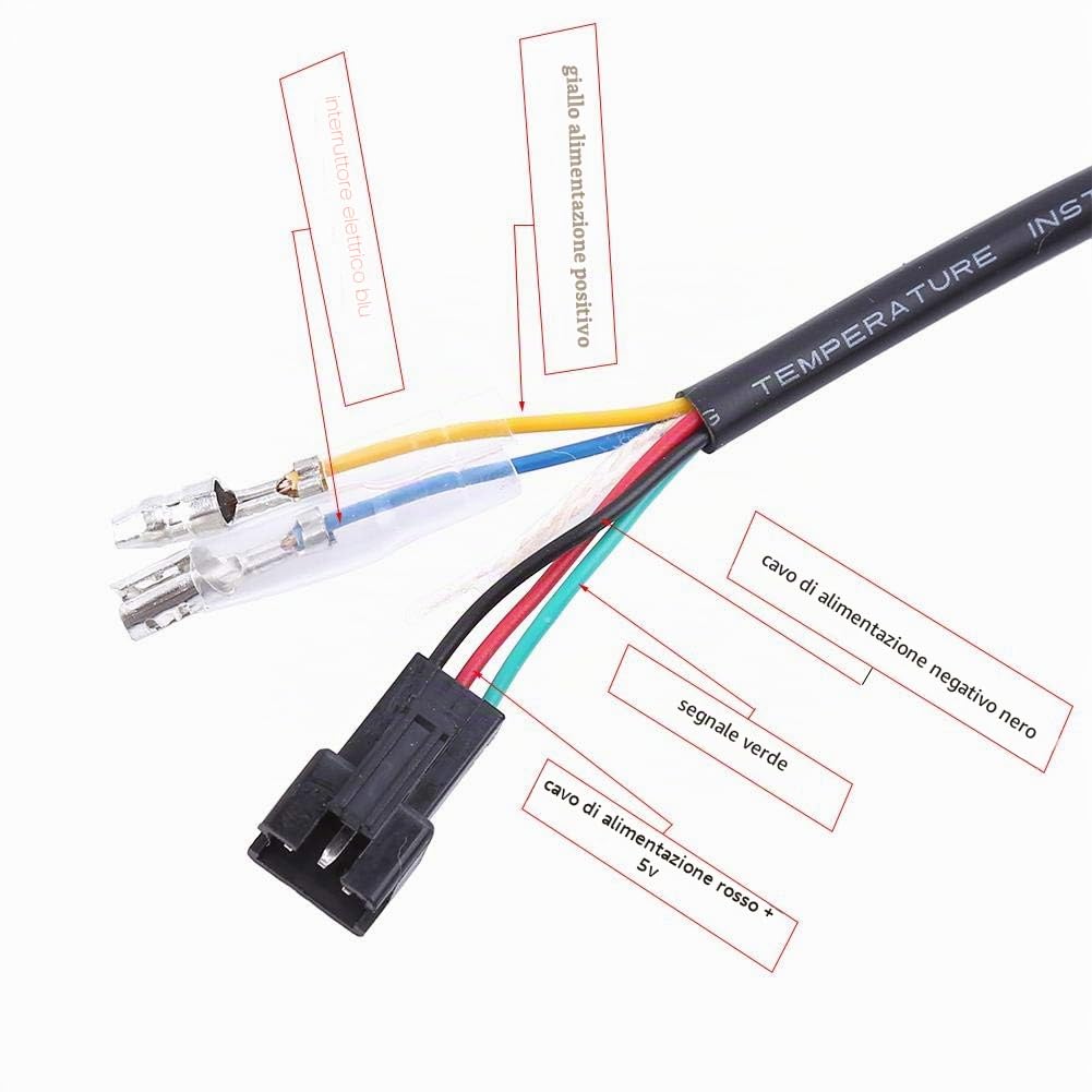 VGEBY1 Manubri acceleratore per Bici elettrica, manopole per Scooter Elettrico con Display a LED e acceleratore per Chiave di accensione Power Key(Blu)