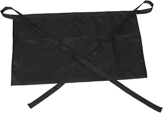 Delantal De Camarera Con Resistente y De Limpiar Delantal Unisex De Cuerpo Para Hombres y Mujeres Para Restaurantes y Cocinas Color Negro