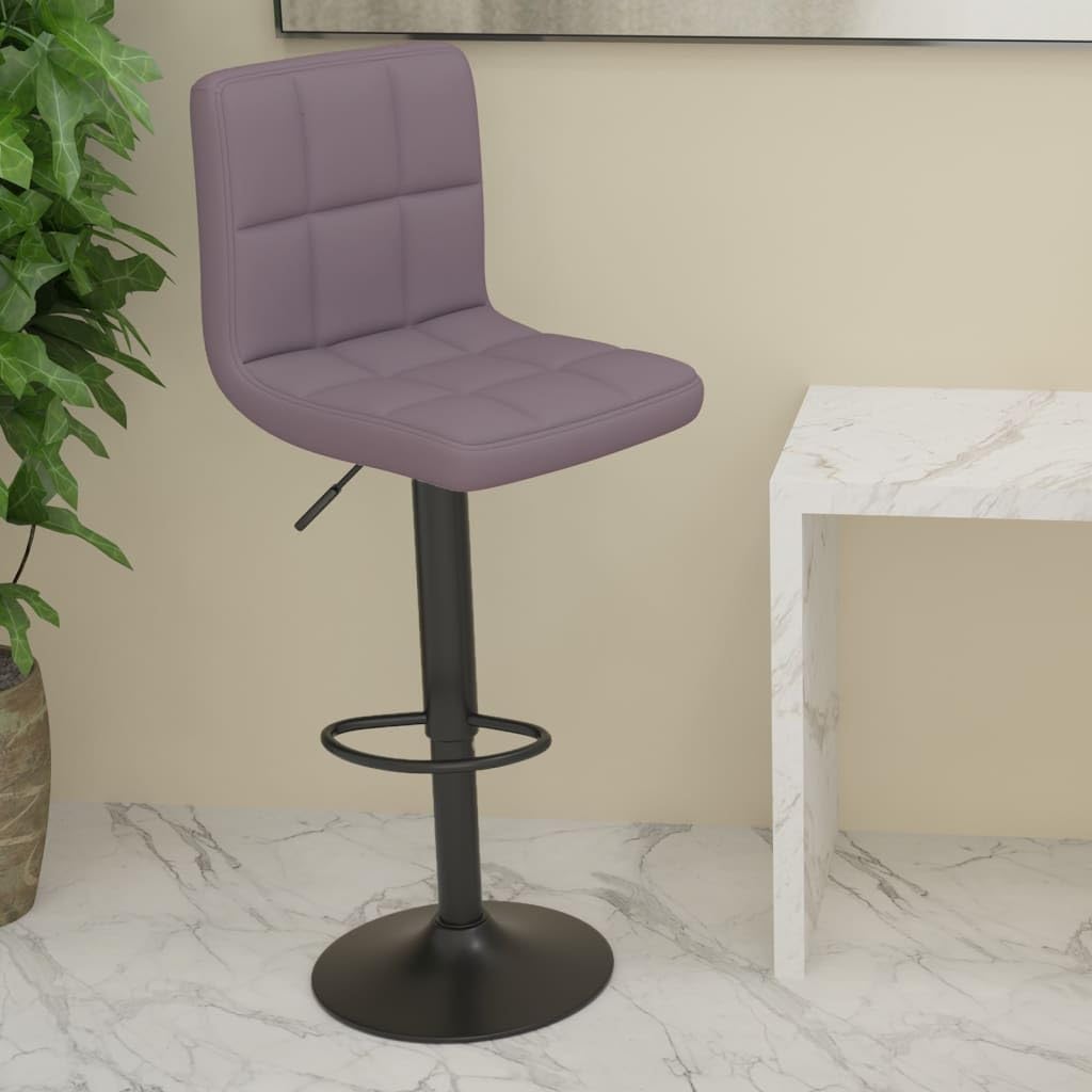 Taburete giratorio de altura ajustable con reposapiés de tela suave y estructura de acero, 40 x 47 x 90 – 111 cm, cómodo y estable para cocina, bar y tocador