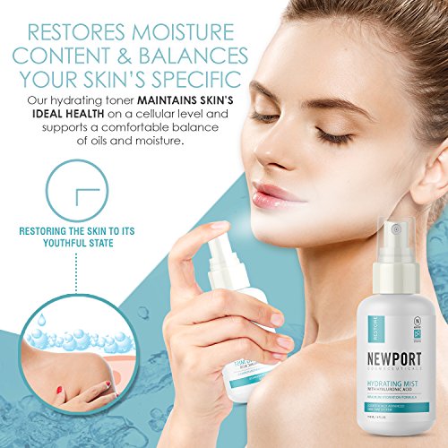 Face Toner Makeup Setting Spray with Aloe Vera, Vitamin C, Hyaluronic Acid - Pore Minimizer Hydrating Facial Mist BY NCI 4 Fl oz