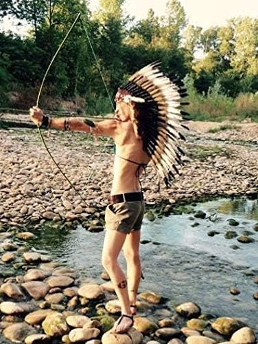 Miniatura 2 de The World of Feathers Tocado de plumas estilo nativo americano, hecho a mano para festivales y disfraces