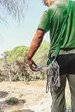 Elainone Wanderhose Herren Outdoor Hosen Stretch Trekkinghose Arbeitshosen Männer Mit 5 Taschen für Viele Outdoor-Aktivitäten Forest Green M