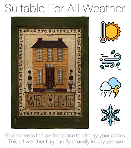 Breeze-Decor-Welcome-Yellow-House-Garden-Flag-Country-Living-Primitive-Farm-Western-Barn-American-Rustic-Cowboy-Rural-Ranch-Decoration-Banner-Small-Yard-Gift-Double-Sided-Made-in-USA Breeze Decor Welcome Yellow House Garden Flag Country Living Primitive Farm Western Barn American Rustic Cowboy Rural Ranch Decoration Banner Small Yard Gift Double Sided Made in USA