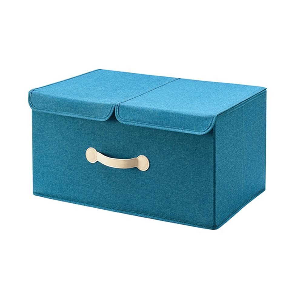 ETRGFTHU Clothes Storage Box Household Large-capacity Foldable Dust-proof Design with Cover Under-bed Debris Storage Box Strong and Sturdy(Green)
