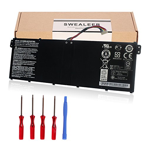 SWEALEER Compatible AC14B8K Battery if Applicable Acer Chromebook C910 CB3-111 CB5-571 CB3-531 C810 Aspire ES1-520 R5-471T R7-372T R3-131T ES1-511 ES1-111M R7-371T ES1-531 E3-112 [15.2V 48Wh AC14B8K]