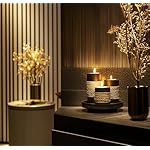 IYARA CRAFT Tealight Candle Holders with Candle Tray Set of 3 Decorative Candle Holders Matte Wood Finish with Small Rope Decoration - Image 5