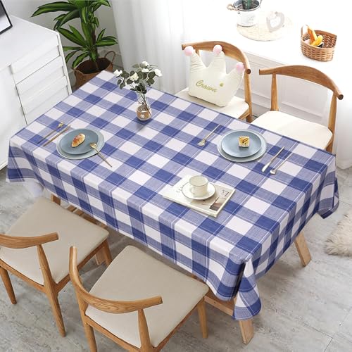 Varwaneo Checkered Pvc Tablecloth Rectangle Waterproof Vinyl Table Cloth Oil Proof Spill Proof Washable Wipeable Gingham Table Cloth Great For Dinner Party And Picnic thumb #1