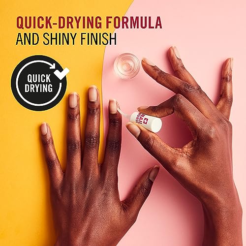 طلاء اظافر 7 في 1 متعدد الفوائد من ريميل لندن، يجف بسرعة، لمسة نهائية ناعمة، يحمي الأظافر، يحافظ على اللون، تركيبة نباتية، 12 مل (0.42 اونصة)