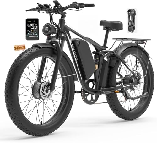 E·Bycco (24' White+ a Handlebar Riser) Dual Motor...