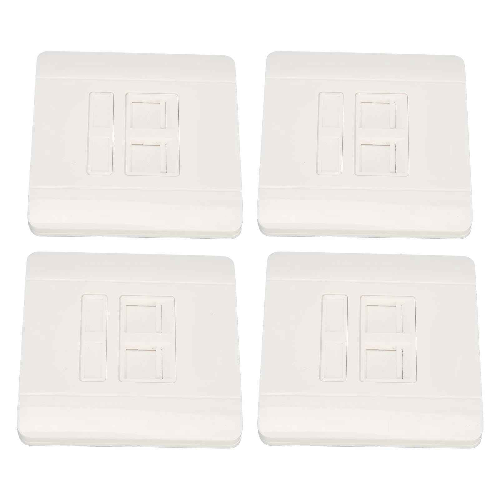 Airshi Prise Murale Ethernet, Large compatibilité Transmission Facile Plaque Murale RJ45 à Deux Ports Durable pour Le Bureau