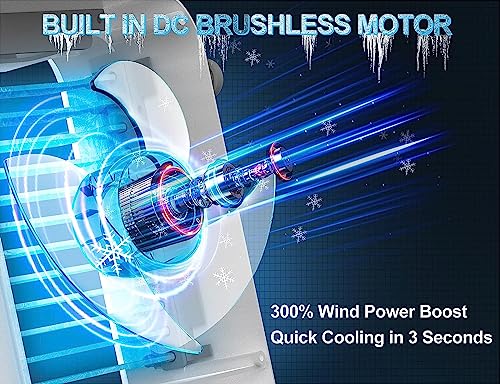 Portable Air Conditioners Fan, Evaporative Mini Air Cooler With 3 Speeds 7 Colors, Misting Humidifier Personal Air Cooler Touch Screen Desktop Cooling Fan With Large Water Tank For Home Room Office #TOP1