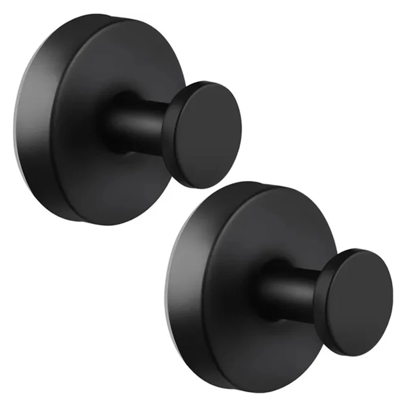 YUSUZH 8pcs Suction Cup Hook Stainless Steel No Need to Punch Towel Holder Coat Bath Robe for Kitchen Bathroom Toilet for Bathroom & Kitchen(Black)