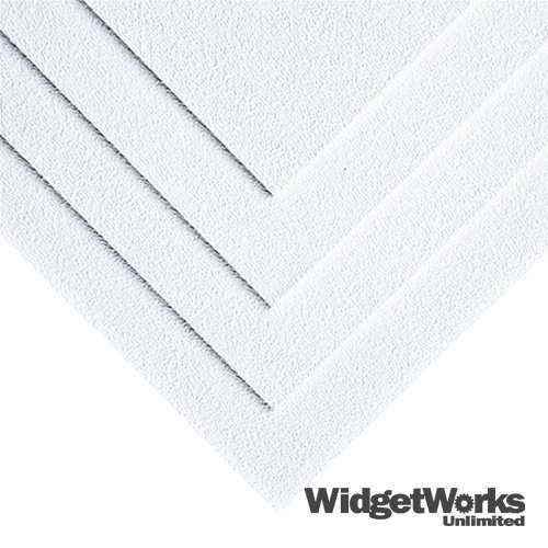 WHITE ABS Thermoform Plastic Sheets 1/16" x 18" x 18" Sheets - 6 Piece Bundle