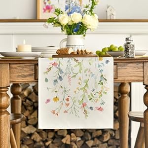 Artoid Mode Wildflowers Bloom Flowers Spring Table Runner, Seasonal Summer Floral Kitchen Dining Table Decoration for Home Party Decor 13x72 Inch Artoid Mode Wildflowers Bloom Flowers Spring Table Runner Seasonal Summer Floral Kitchen Dining Table Decoration for Home Party Decor 13×72 Inch