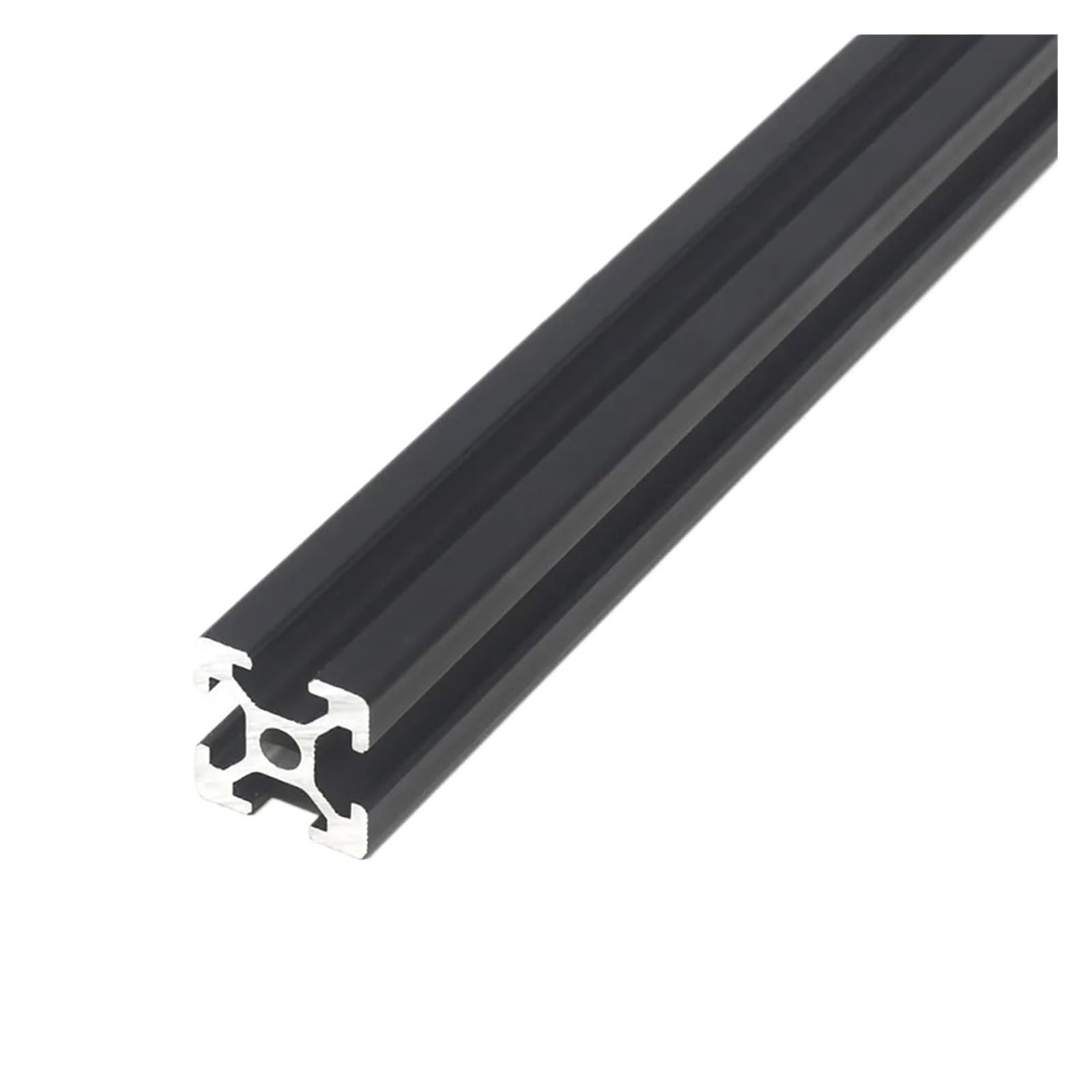 2 sztuki 2020 profil aluminiowy T-Nut, wytłaczana rama, standard europejski, czarna prowadnica liniowa (600 mm)