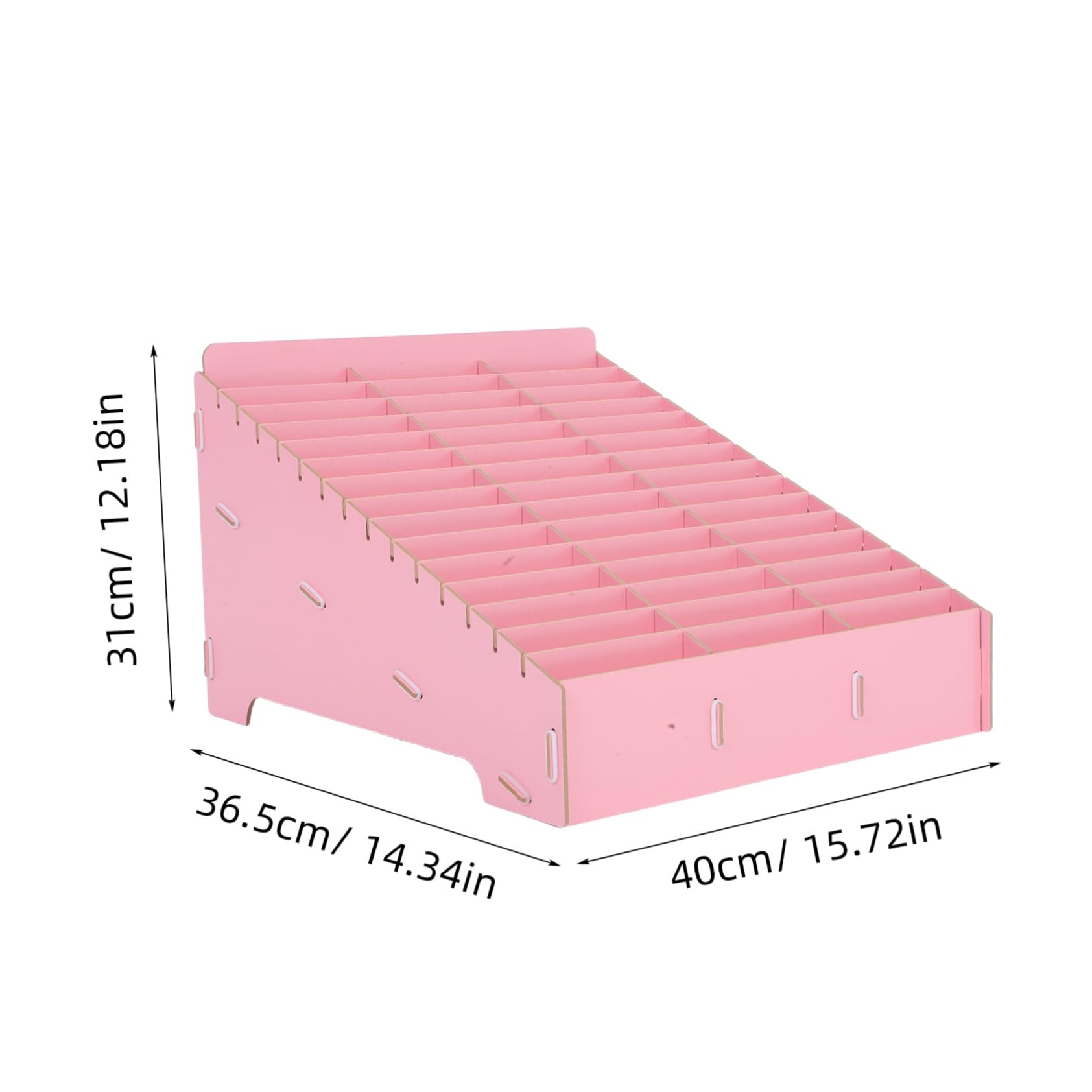 Organizer Telefoni in Legno Rosa Multi Scomparto per Ufficio e Scuola