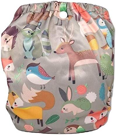 Miniatura 2 de Pañal de tela XL para niños grandes, 30-70 libras, reutilizable para niños de 13 a 66.1 lbs (animales del bosque)
