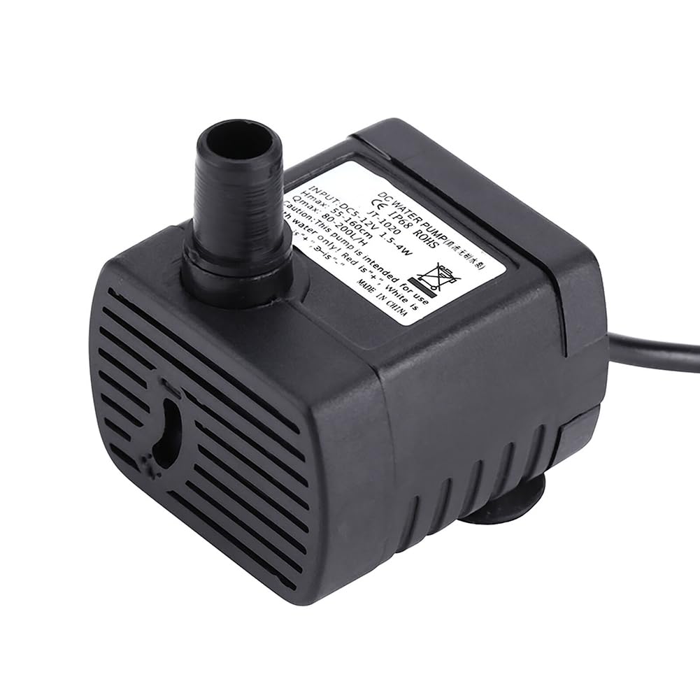 Fountain Pump, Submersible Water Pump, Quiet Outdoor Small Pond Pump for Aquarium, Fish Tank, Pond Fountain, Hydroponics, Garden Waterfall