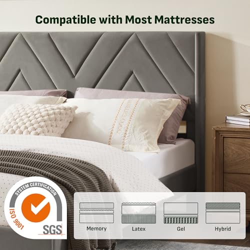 Image of Softa Queen All-in-One Adjustable Bed Frame with Upholstered Bed Frame Headboard, Electric Bed with Remote Control and Whisper Quiet Motor, 10-Year Warranty