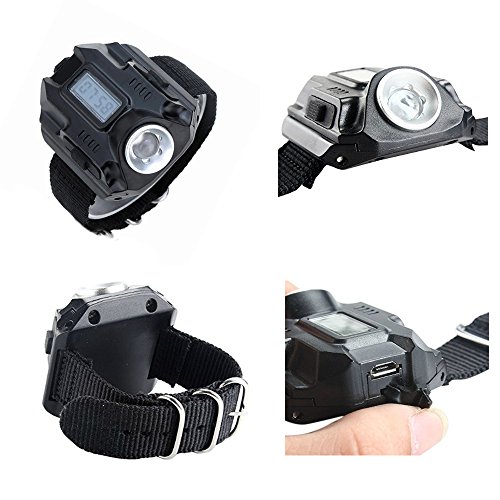 Sunderpower Portable Rechargeable Wrist Light - Waterproof Led Tactical Flashlight #TOP5