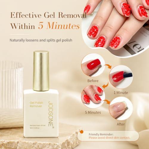 Image of JODSONE Gel Nail Polish Remover, 18ML No Soak Formula for Easy Removal