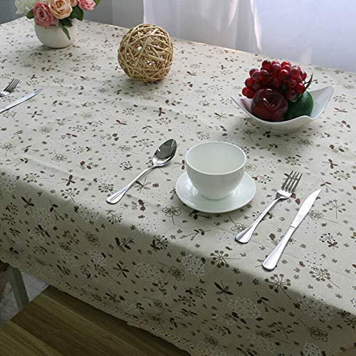 Couverture moderne beige en coton pour masquer les tables usées facilement - 5