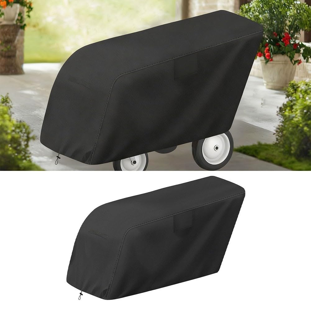 Housse imperméable pour poussette 6 places pour extérieur robuste, protection contre les UV, la pluie et la poussière pour chariot de chariot, sécurisée, 193 x 92 x 97 cm, noir