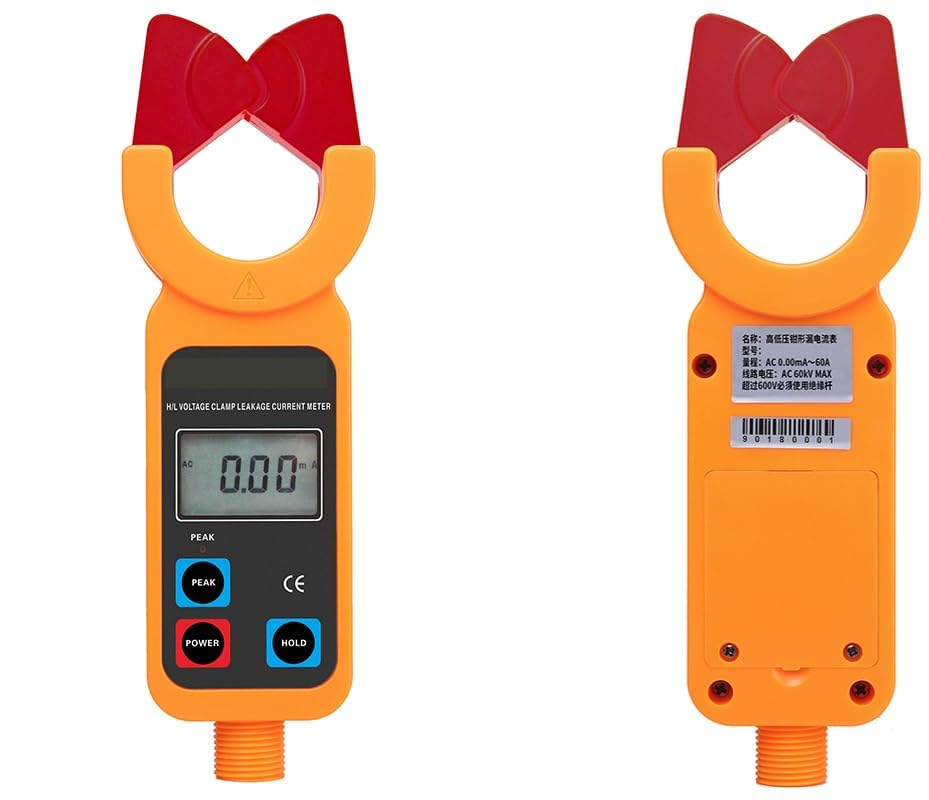 H/L Voltage Clamp Leakage Current Meter Tester AC Current Measurement with Measuring Current Range AC 0.00mA~60.0A Resolution 0.01mA