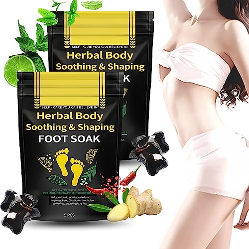 10PCS Herbal Body Detox Foot Soak Beads Detox & Shaping Cleansing for Men and Women Daily Rebody Body Detoxingherbs Foot Soak Beads for a Relaxing and Soothing Experience (2 Pack /10 PCS)