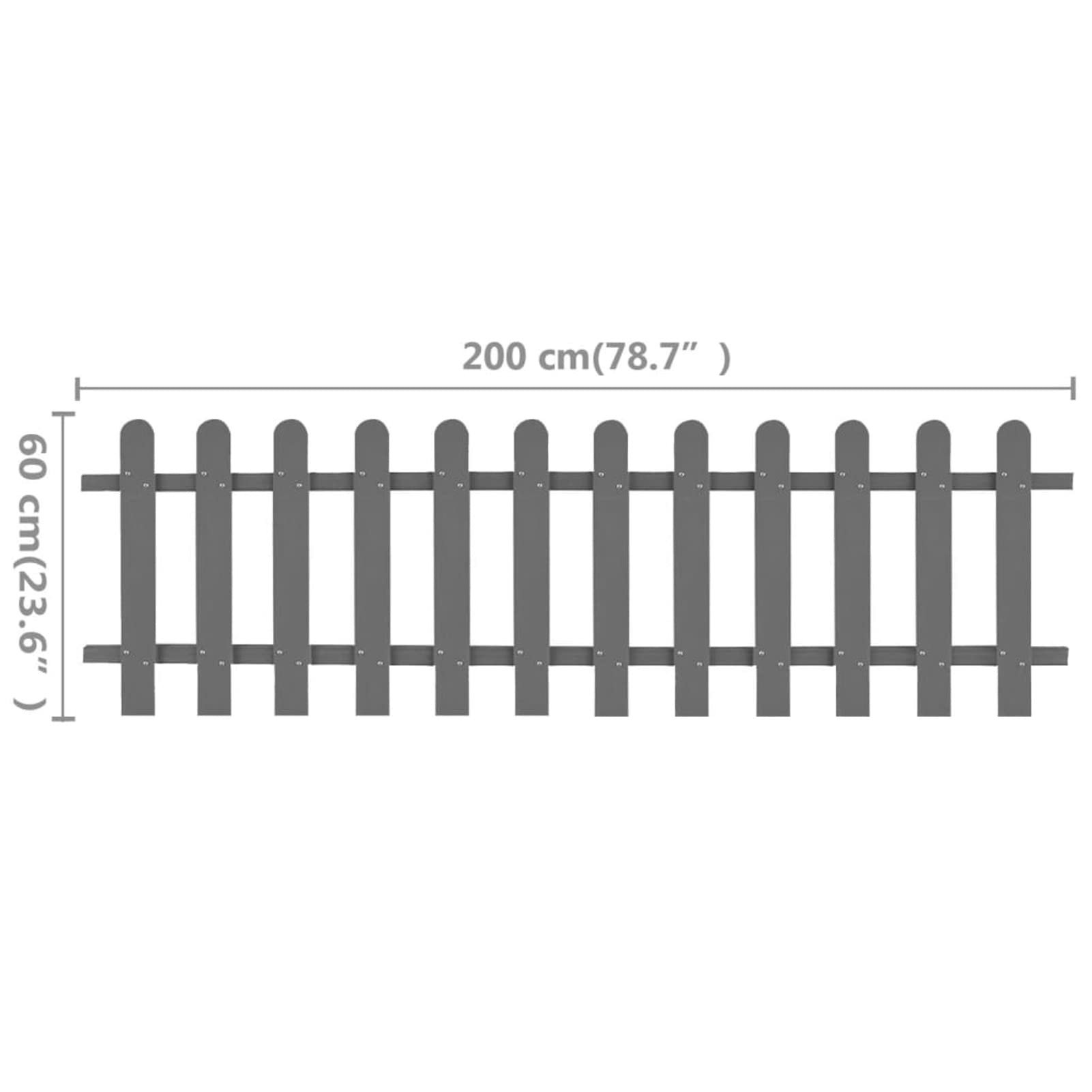 Lechnical Staccionata in WPC 200x60 cm,Articoli di ferramenta,Barriere e recinzioni,Picchetti per recinzioni(SPU:42818)