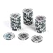 Produktbild 50 Poker-Chips Laser-Chips Metallkern 12g Poker Texas Hold`em Black Jack Roulette reflektierend Tokens Jetons Casino 1 Rolle Wert 1-10000 wählbar (Wert 1)