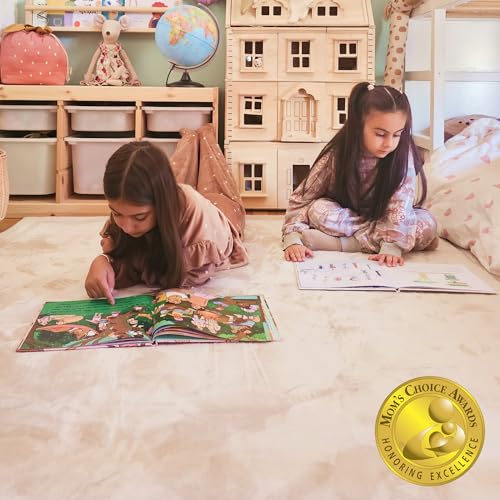 Image of Hakuna Matte CloudSoft Play Mat - Beige 50 inch x 50 inch Super Soft | Waterproof Baby Rug | Luxury Cushioned Comfort | Safe & Non-Toxic for Tummy Time | OEKO-TEX Certified Modern Home Decor