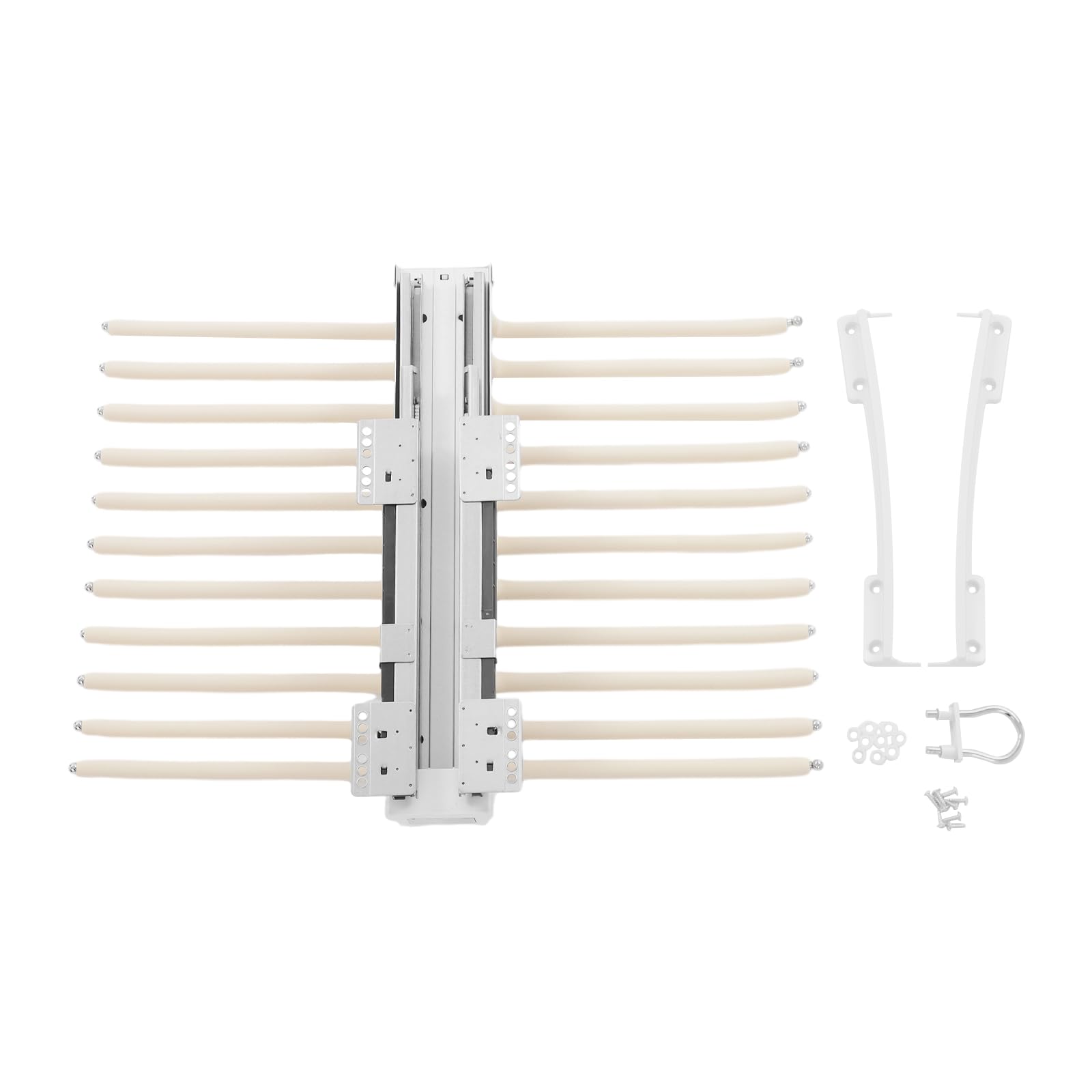Percha para pantalones de doble hilera, extensible, para pantalones, ahorra espacio, barra extensible con flocado antideslizante, soporte para pantalones de 22 brazos, organizador de armario